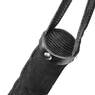 Suede fondle whip with short handle and 19 strings