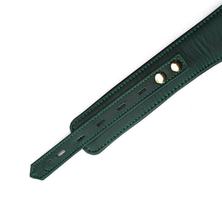 Mossy Chic Leather Curved Collar