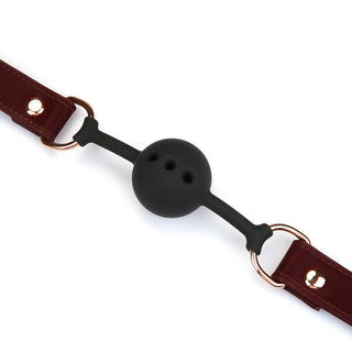 Metallic Shade Burgundy Vegan Ball Gag