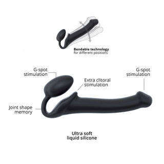 Strap-On-Me Bendable Dobbelt Dildo - Medium