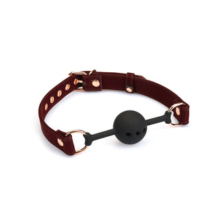 Metallic Shade Burgundy Vegan Ball Gag