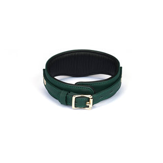 Mossy Chic Leather Curved Collar