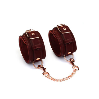 Metallic Shade Burgundy Vegan Ankle Cuffs