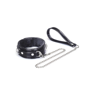 Metallic Shade Vegan Collar with Leash