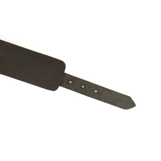 Samurai Thick Leather Collar with Leash