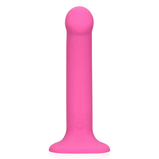 Non-Phallic Vibrating Dildo - Medium - Powerful Pink