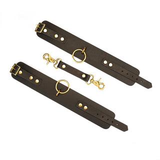 Samurai Thick Leather Ankle Cuffs