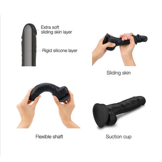 Sliding Skin - Realistisk Dildo Black
