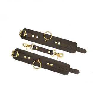 Samurai Thick Leather Wrist Cuffs