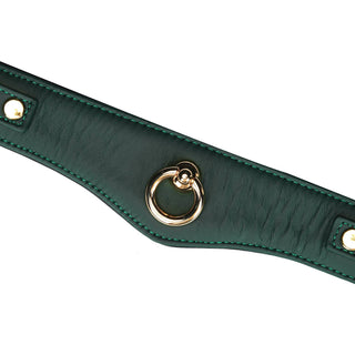 Mossy Chic Leather Curved Collar