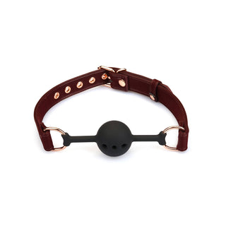 Metallic Shade Burgundy Vegan Ball Gag