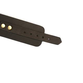 Samurai Thick Leather Wrist Cuffs