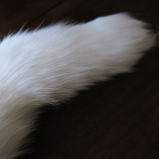 White Fox Tail Anal Plug