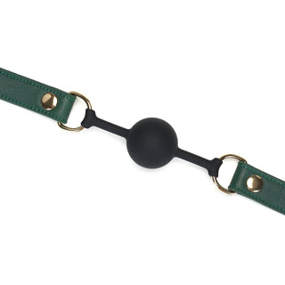 Mossy Chic - 1.7 Inch Silicone Ball Gag With Leather Buckle Straps