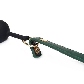 Mossy Chic - 1.7 Inch Silicone Ball Gag With Leather Buckle Straps