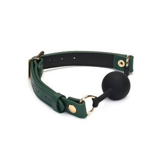 Mossy Chic - 1.7 Inch Silicone Ball Gag With Leather Buckle Straps