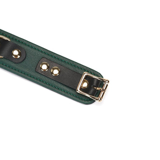 Mossy Chic - Cow Leather Collar With Leash