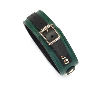 Mossy Chic - Cow Leather Collar With Leash