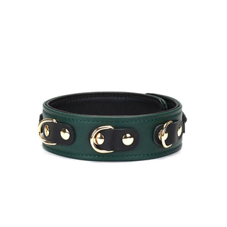 Mossy Chic - Cow Leather Collar With Leash