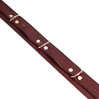 Wine Red - Leather Thigh Cuffs