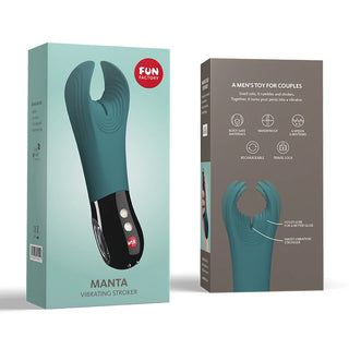 Manta - Vibrating Masturbator - Deep Sea Blue