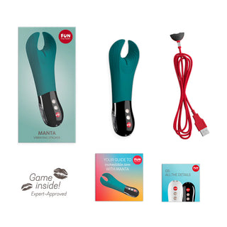 Manta - Vibrating Masturbator - Deep Sea Blue
