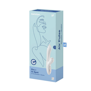 Pro Plus - G-Spot Air Pulse Stimulator and Vibration - White & Rose Gold