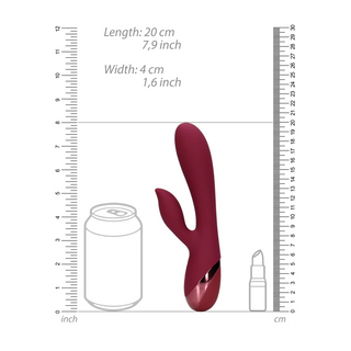 Smooth Silicone Rabbit Vibrator - Dark Cherry