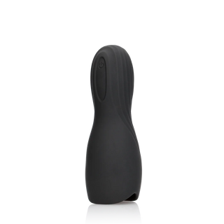 Vibrating Masturbator Sleeve - Licorice Black