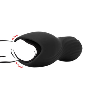 Vibrating Masturbator Sleeve - Licorice Black