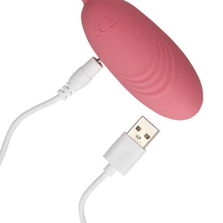 Ultra Soft Silicone Egg Vibrator with Remote Control - Pink Arabesque