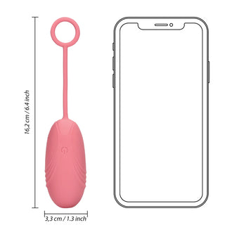 Ultra Soft Silicone Egg Vibrator with Remote Control - Pink Arabesque