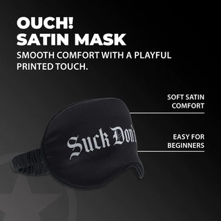 Printed Satin Mask - Black