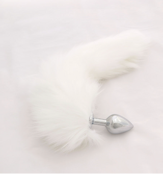 White Fox Tail Anal Plug