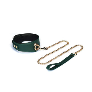 Mossy Chic Leather Curved Collar