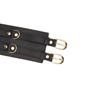 Dark Secret - Luxury Black Leather Waist Cuff/Belt