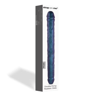 Double Dong Realistic Dildo -Snaky Metallic Color