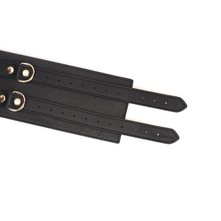 Dark Secret - Luxury Black Leather Waist Cuff/Belt
