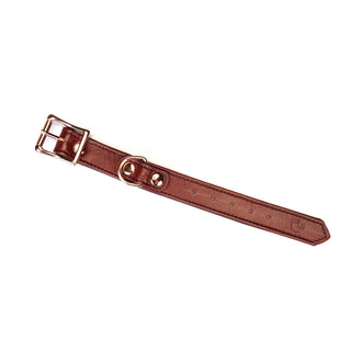 Wine Red Leather Collar and Wrist Restraints Harness