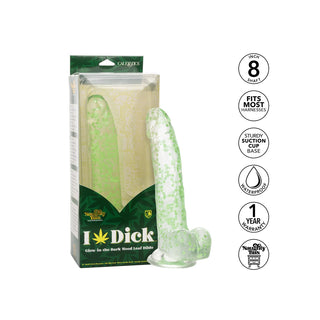 CalExotics Naughty Bits I Leaf Dick Glow-In-The-Dark Weed Leaf Dildo