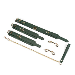 Mossy Chic Bondage Set- collar, leash & wrist
