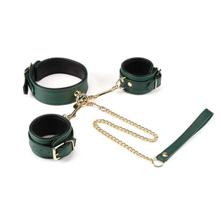 Mossy Chic Bondage Set- collar, leash & wrist