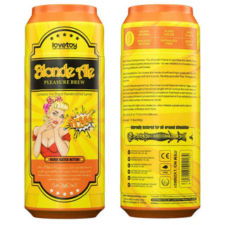 LoveToy - Pleasure Brew Blonde Ale Vagina Masturbator - Nude & Yellow