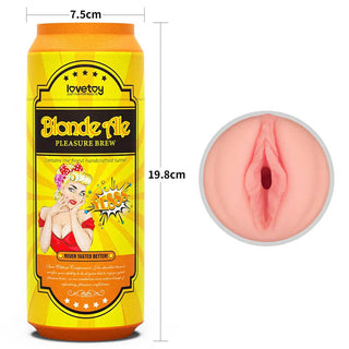 LoveToy - Pleasure Brew Blonde Ale Vagina Masturbator - Nude & Yellow