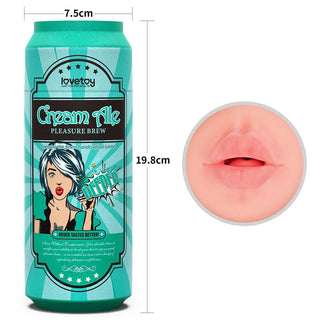 LoveToy - Pleasure Brew Cream Ale Mouth Masturbator - Green & Nude