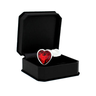 Crystal Heart Butt Plug – Red