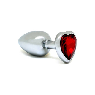 Crystal Heart Butt Plug – Red