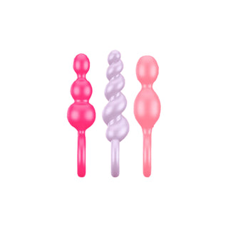 Booty Call - Butt Plug Set 3 Pcs - Pink/Purple/Red