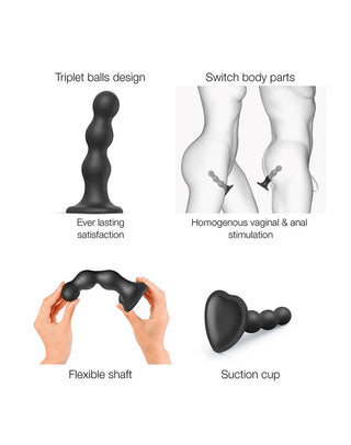 Strap-On-Me - Dildo Plug Balls - Black