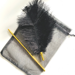 Feather Tickler DeLuxe Golden Stick – Black & Gold